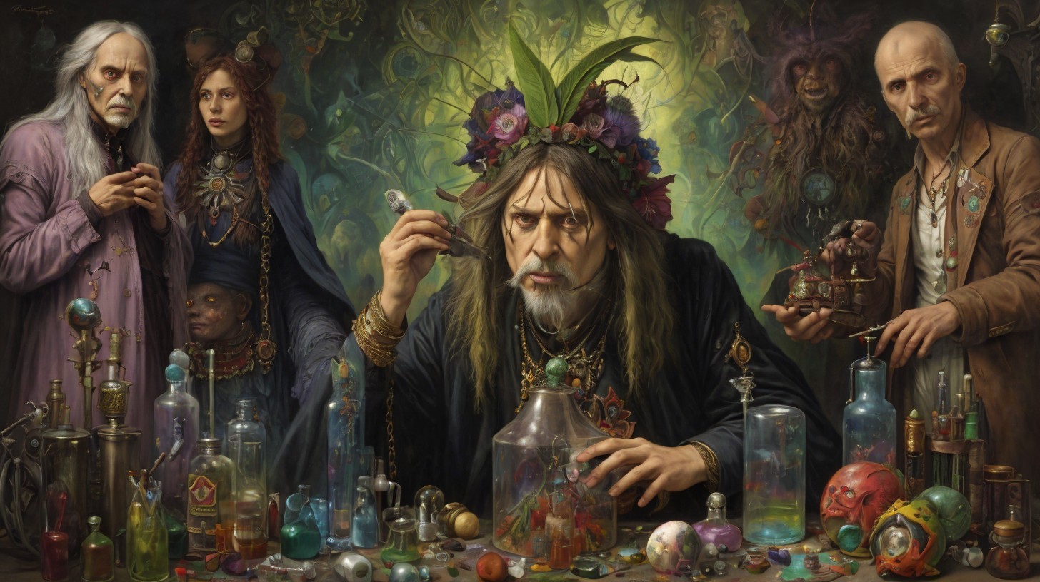 Detailed Digital Painting of an Alchemist's Workshop