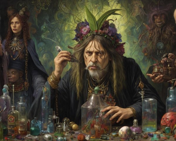 Detailed Digital Painting of an Alchemist's Workshop