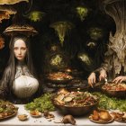 Mystical Forest Gathering with Nature-Inspired Feast