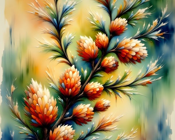 Vibrant Floral Design with Warm Shades and Soft Background