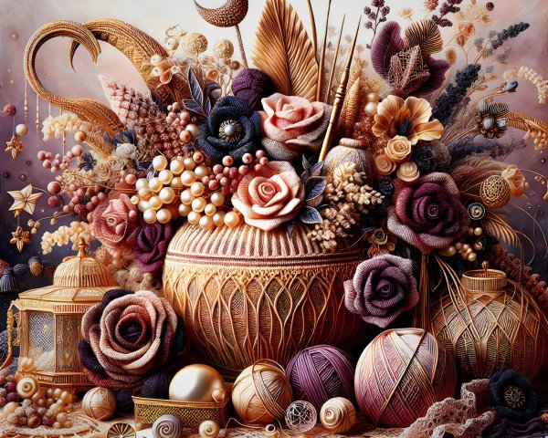 Elegant Floral Arrangement with Decorative Elements