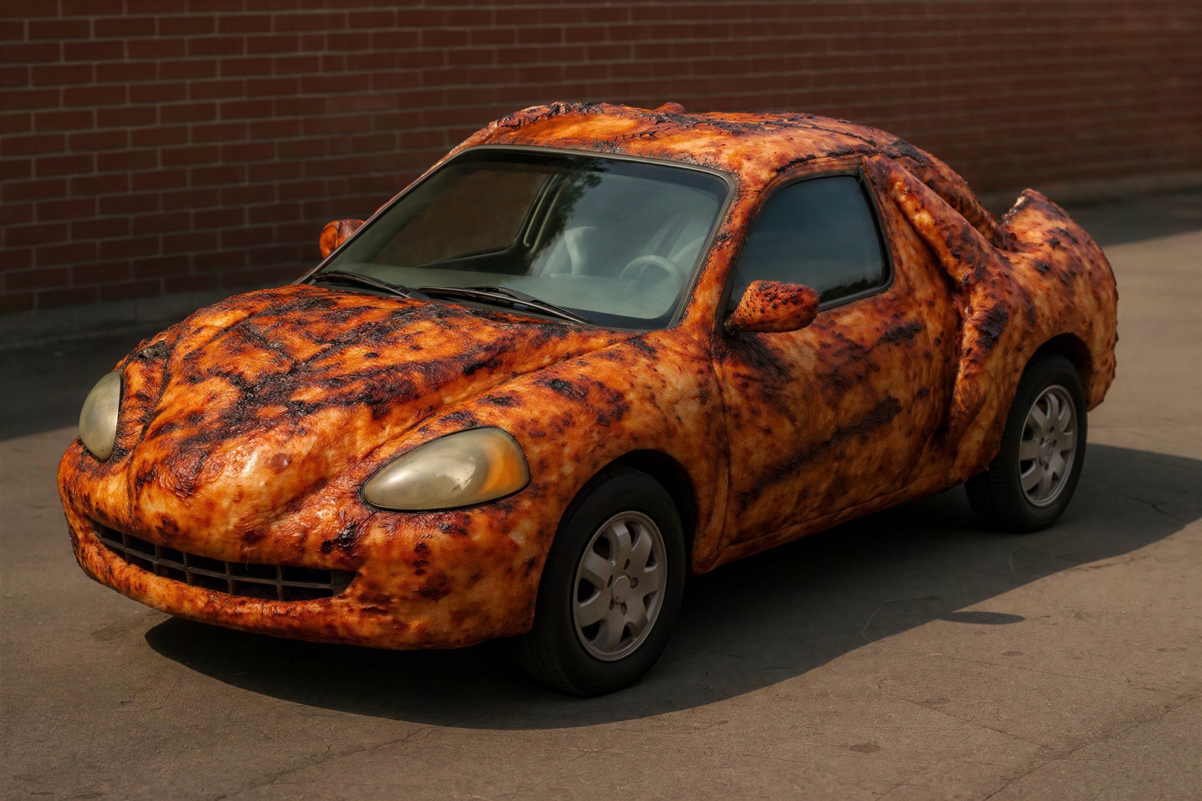 Toyota MR2 Covered in Grilled Chicken Texture Details