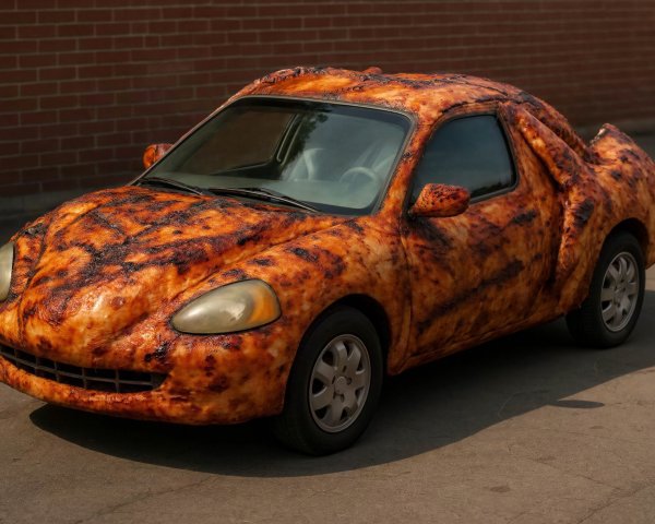 Toyota MR2 Covered in Grilled Chicken Texture Details