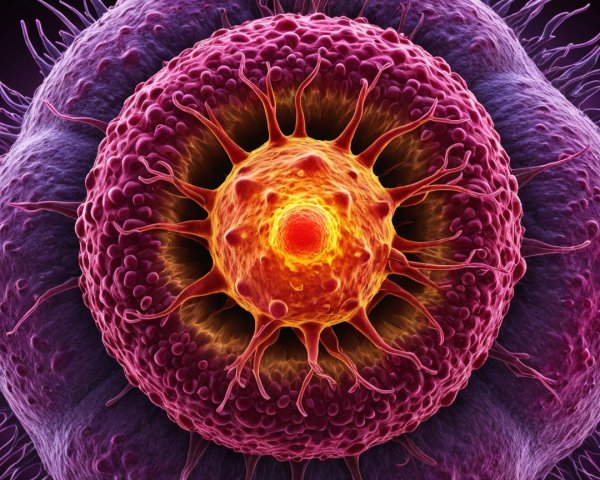 Magnified View of a Cell's Intricate Structure