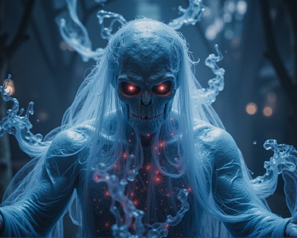 Ethereal Haunting Figure in Mystical Setting