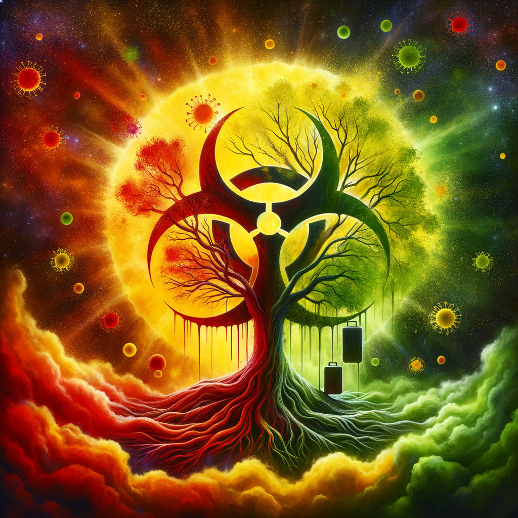 Surreal Illustration of Biotechnological Tree Design