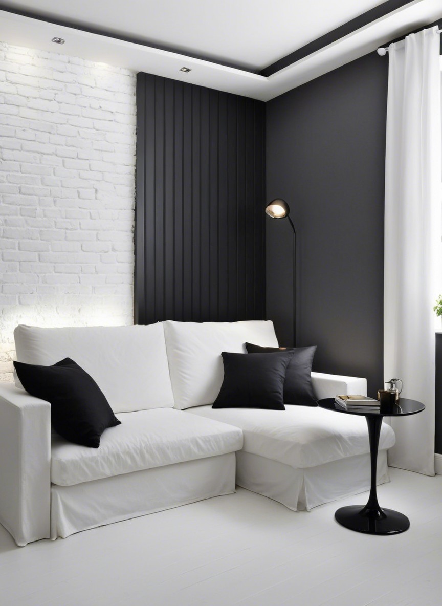 Modern Living Room Corner with Cozy Sofa and Decor