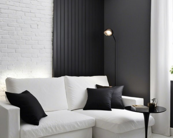 Modern Living Room Corner with Cozy Sofa and Decor