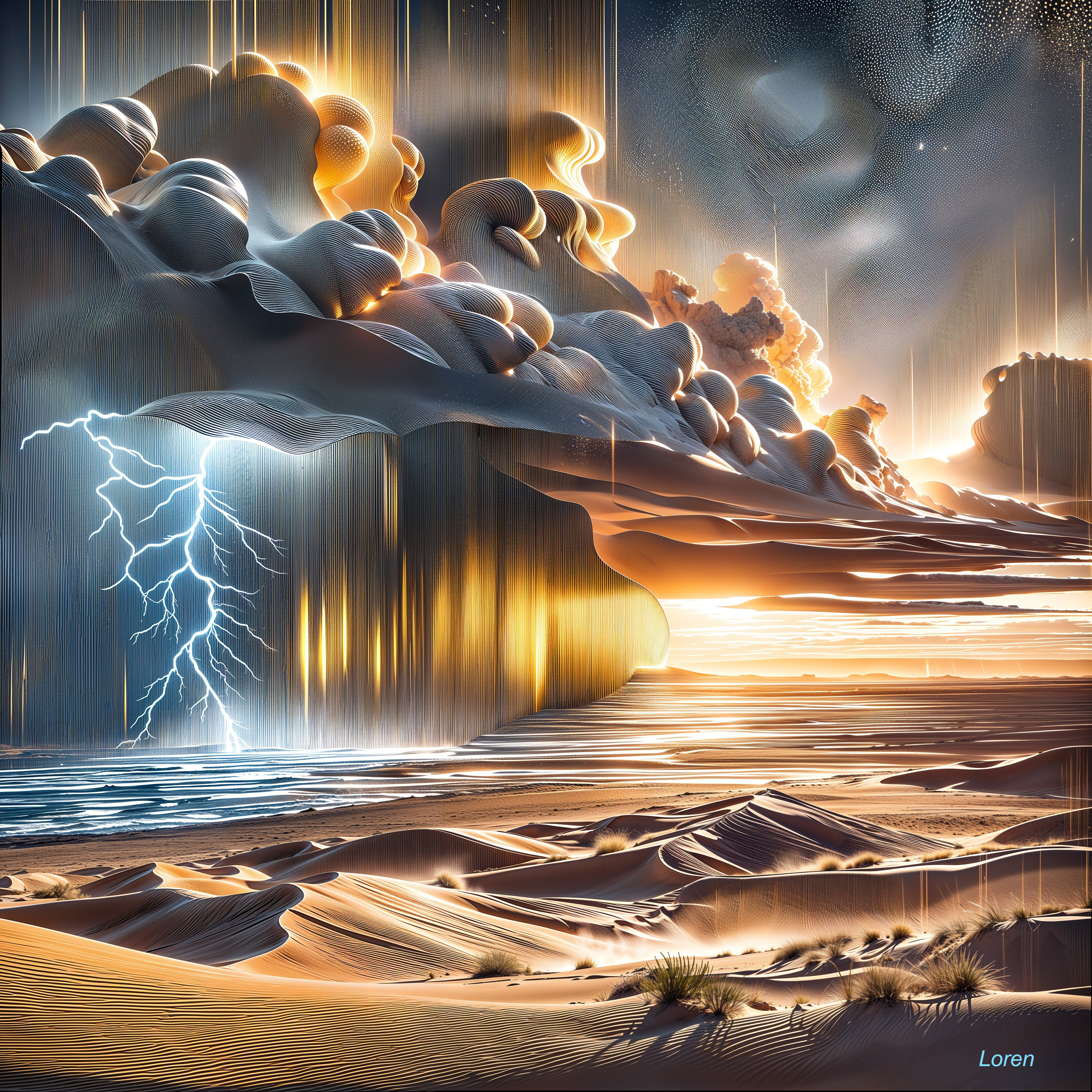 Dramatic Landscape of Storms and Serene Beauty