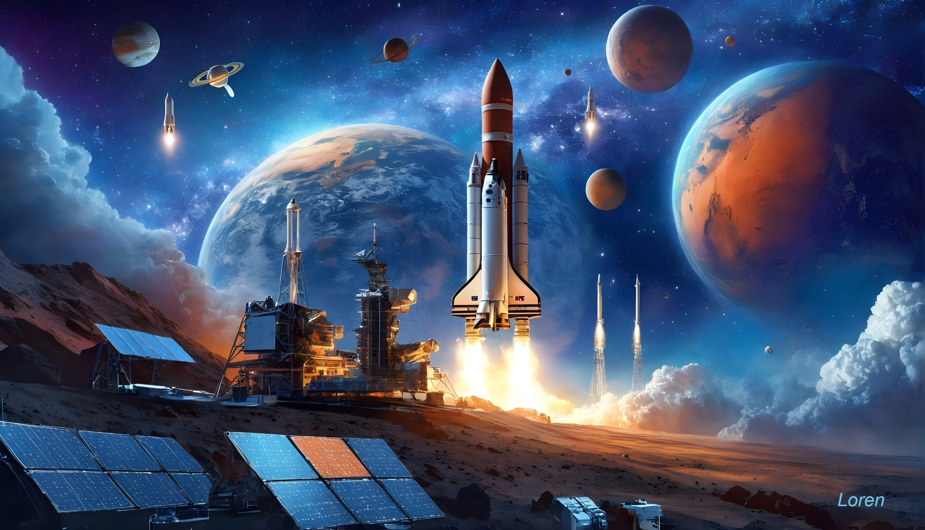 Stellar Launchpad: Moons, Planets, and Rockets