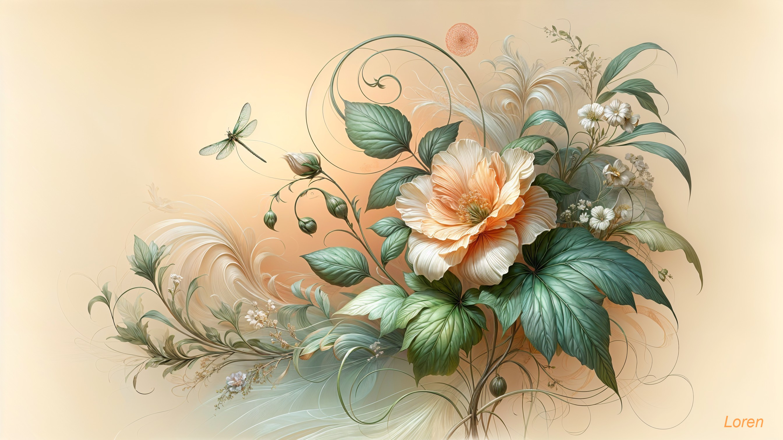 Delicate Floral Arrangement in Soft Pastel Hues