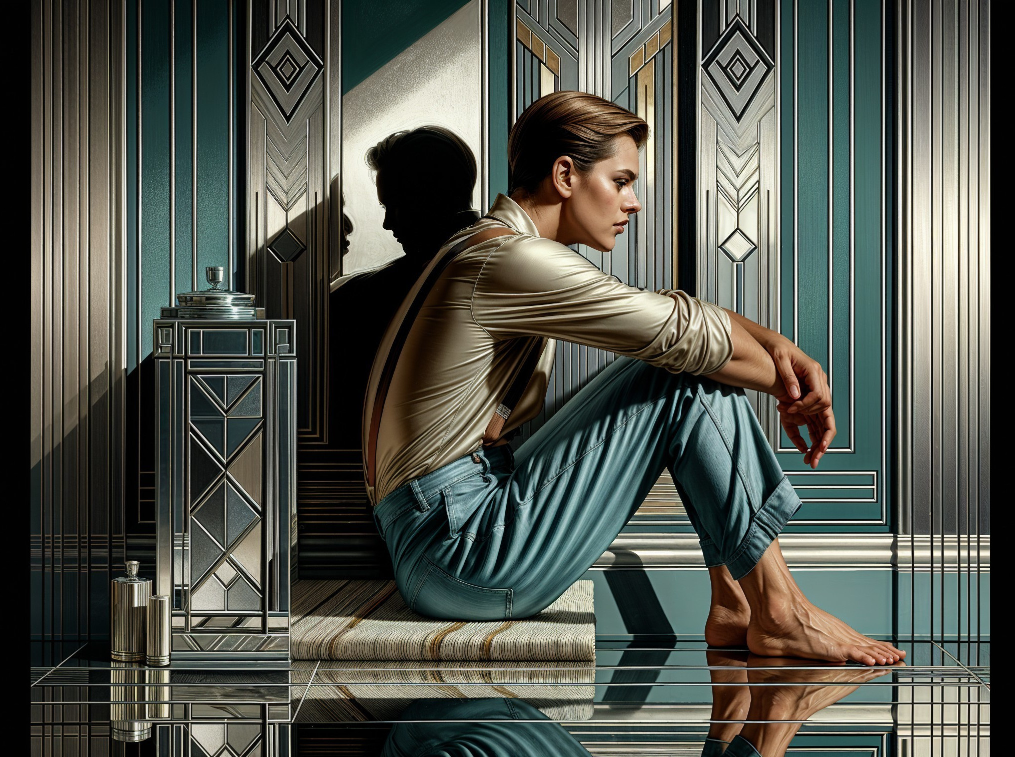 Stylish Young Man in Vintage-Inspired Attire