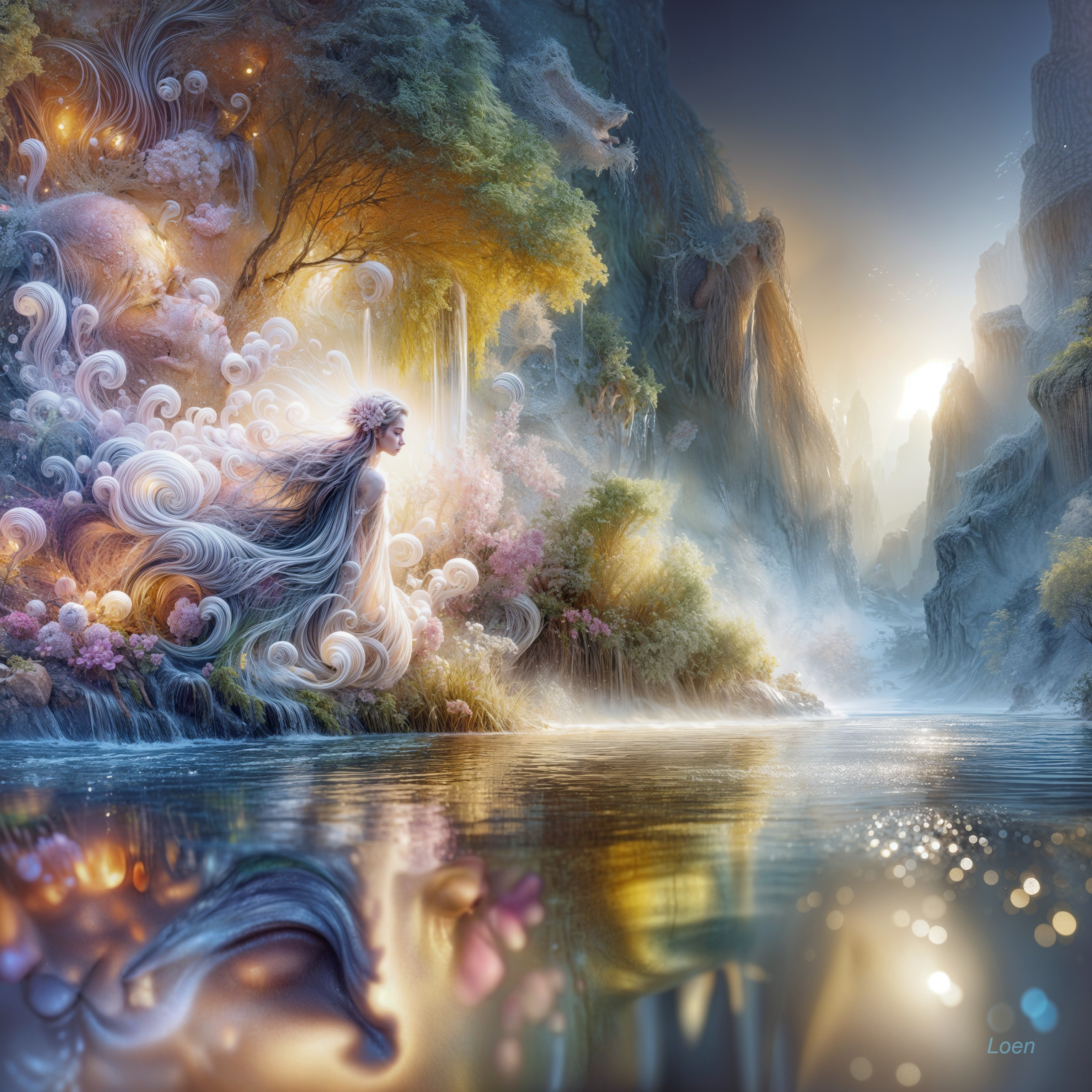 Mystical Landscape with Nature's Spirit and Serenity