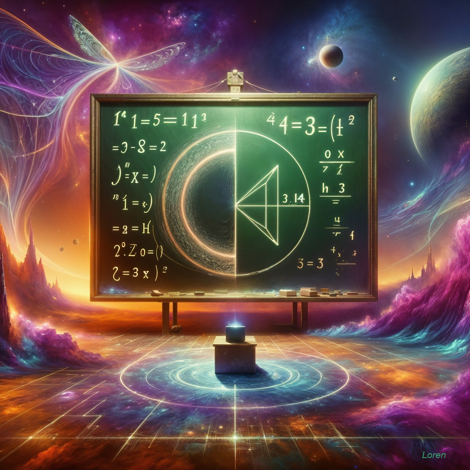 Cosmic Landscape with Mathematics and Celestial Elements