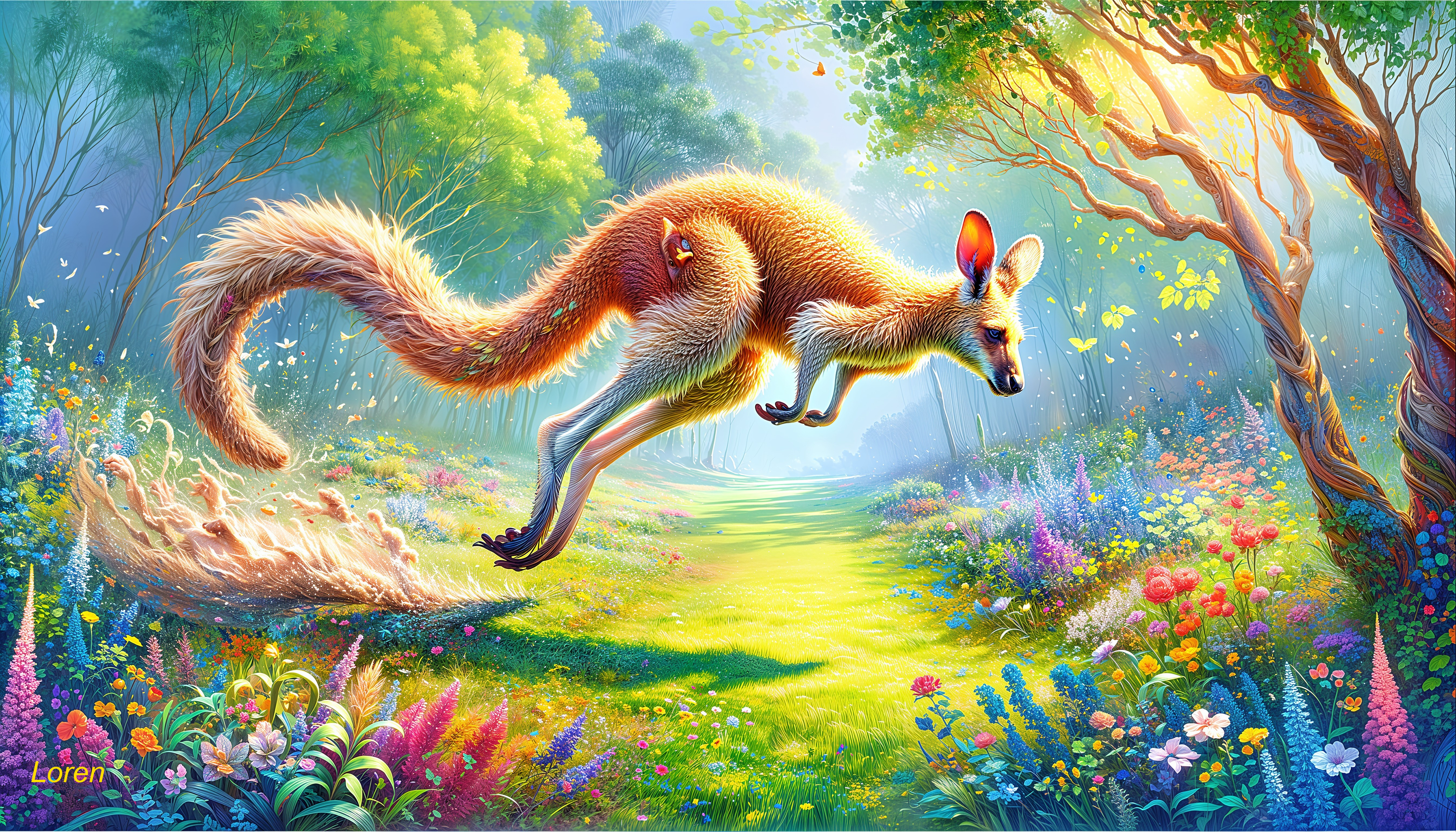 Enchanted Kangaroo: Forest Leap