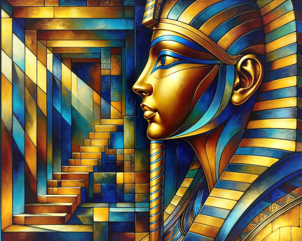 Abstract Portrait of an Ancient Egyptian Queen