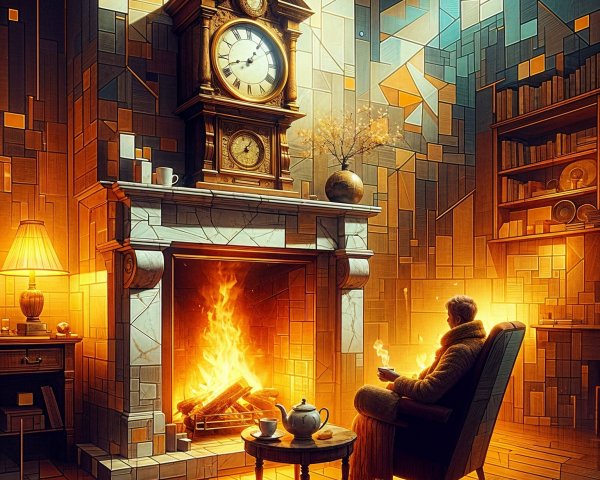 Cozy Room with Fireplace and Tranquil Atmosphere