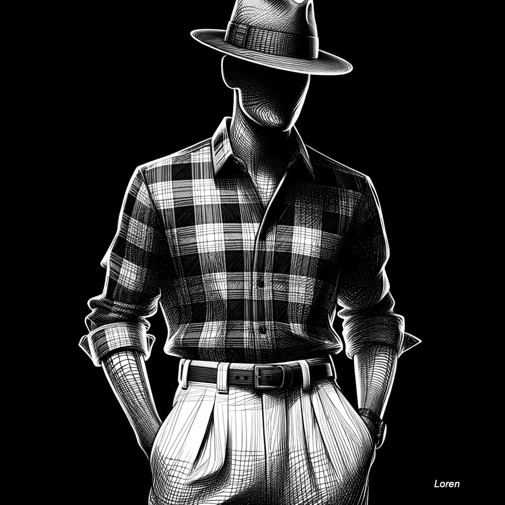 Stylized Mannequin in Black and White Fashion Ensemble