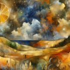 Elegant Figures with Golden Finishes on Dark Backdrop