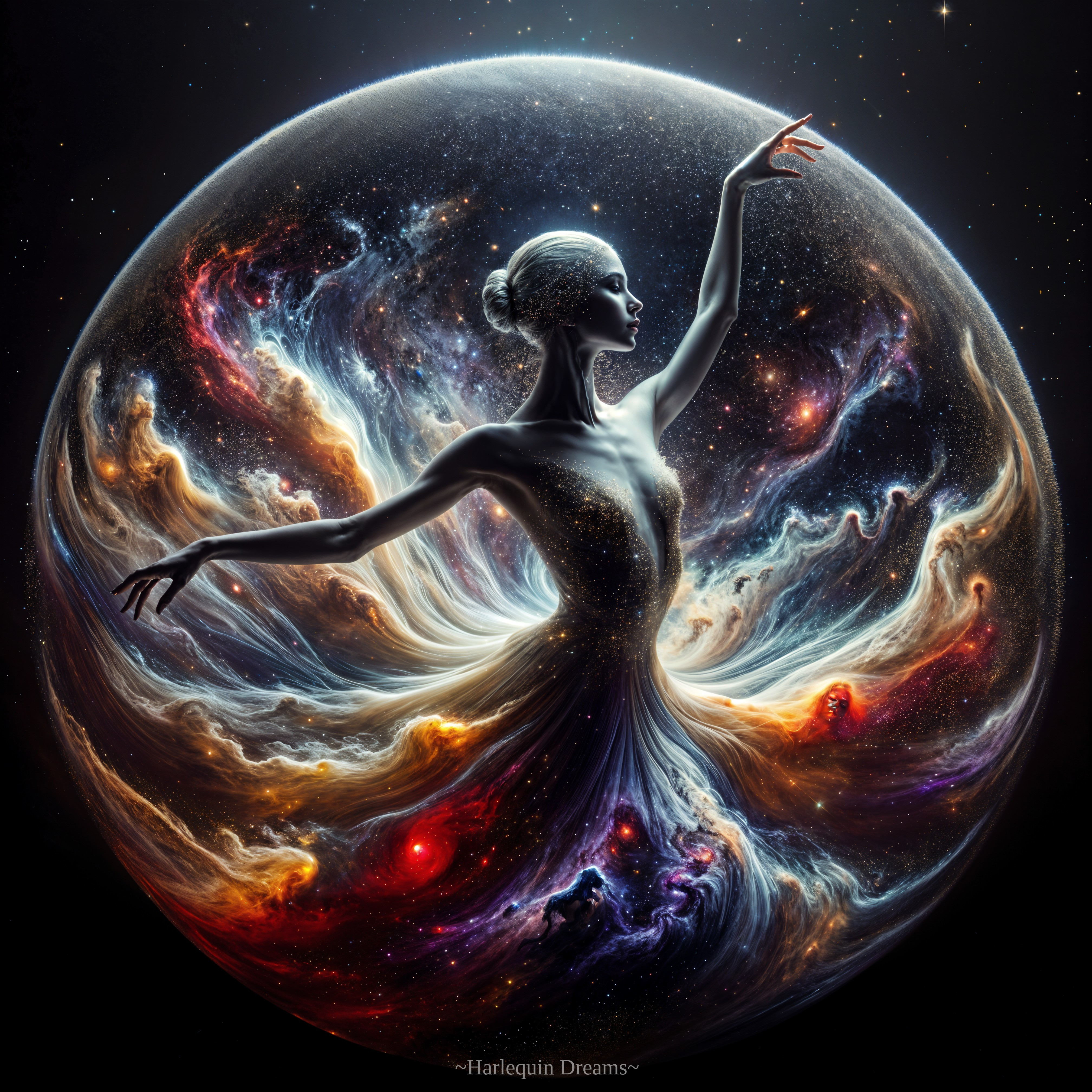 Cosmic Ballerina Dances in a Swirling Galaxy