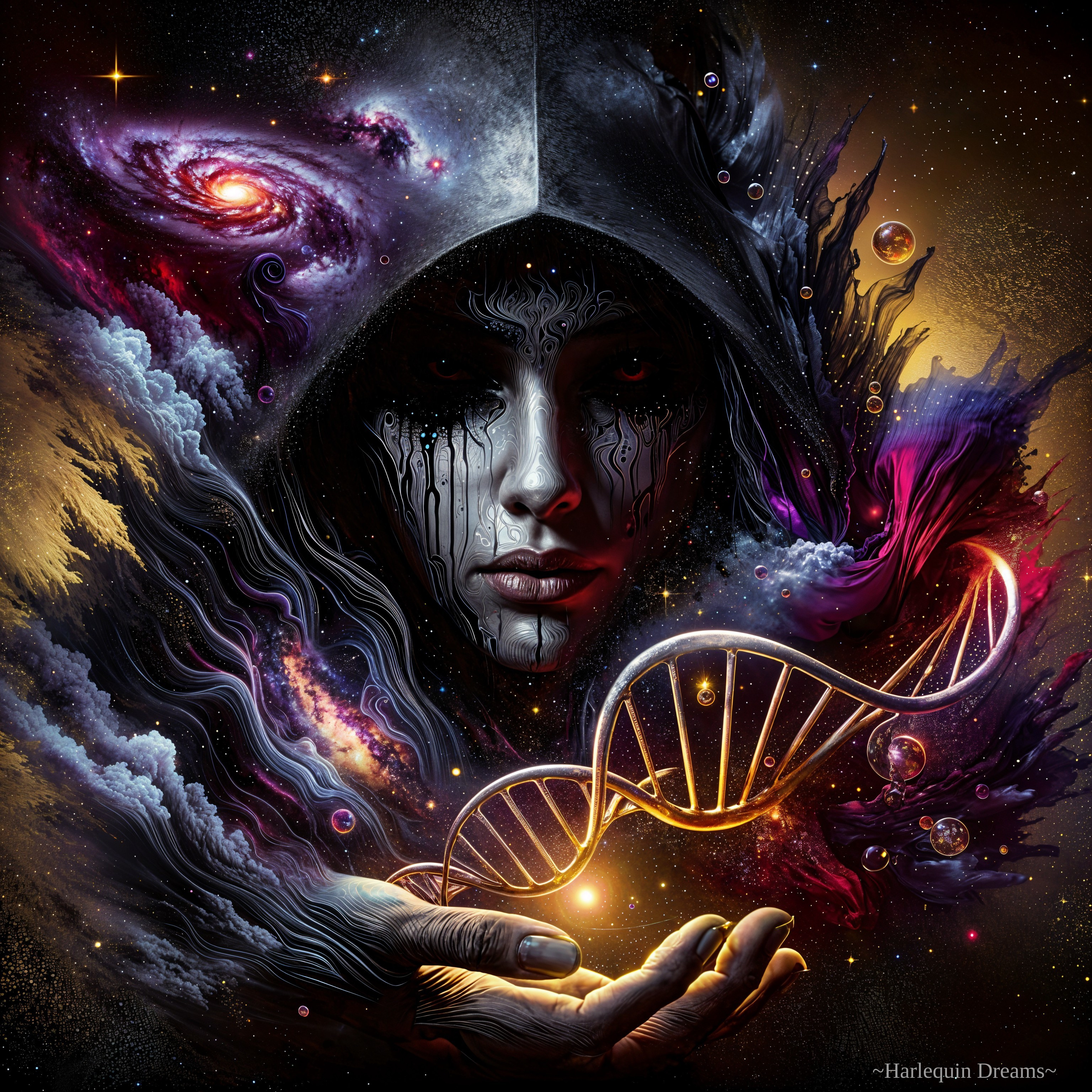 Cosmic Figure Merging Space and DNA Elements
