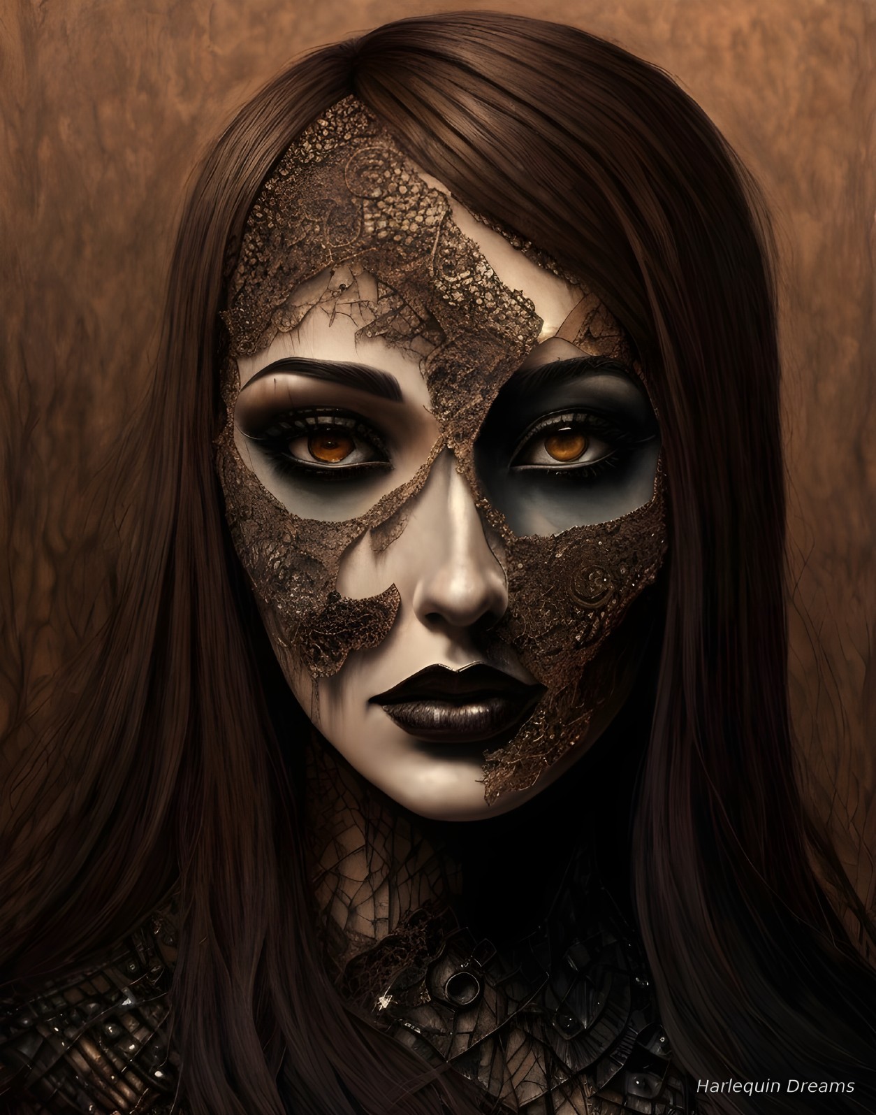 Enigmatic Lace Veil Portrait