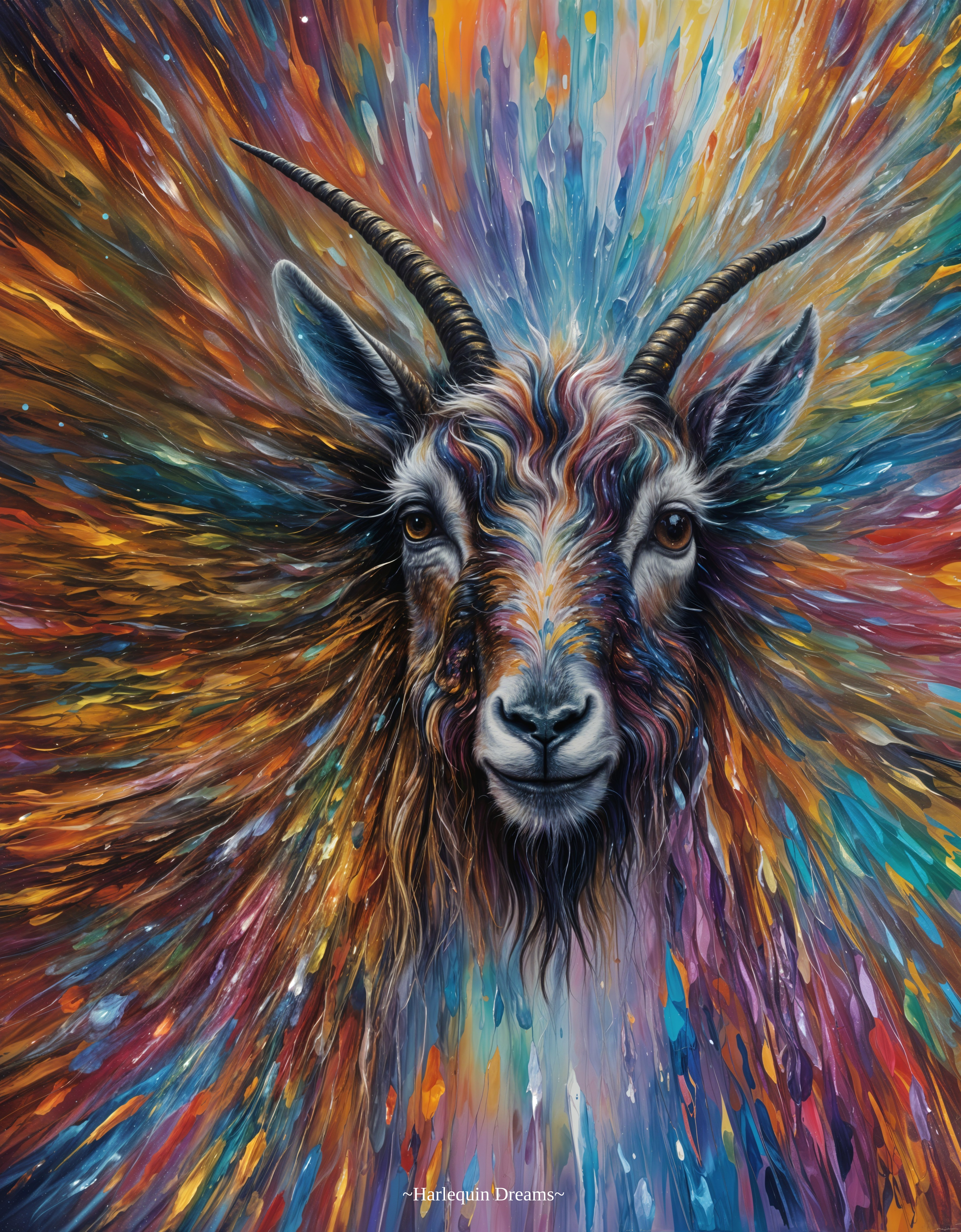 Rainbow Goat: Burst of Color