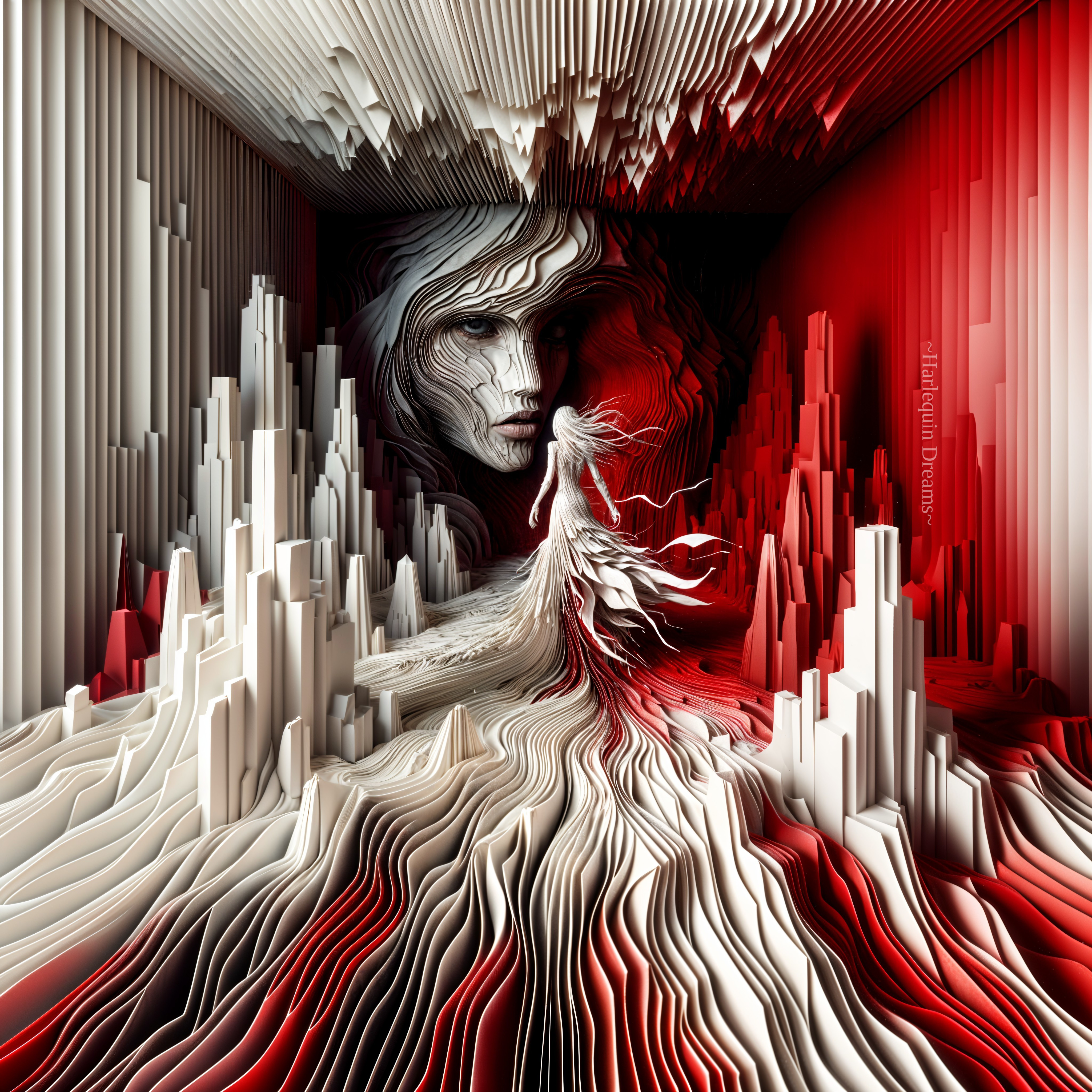 Three-Dimensional Landscape with Monochromatic Face