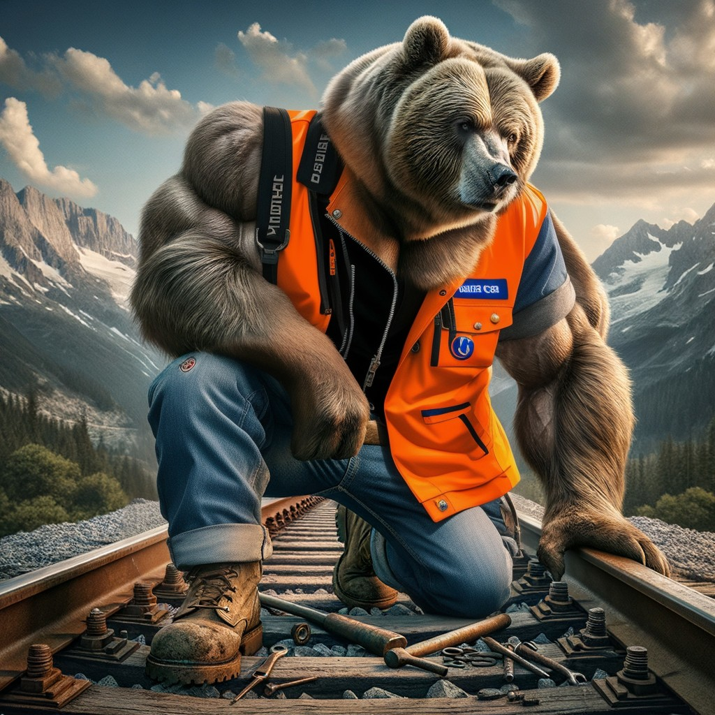 Mountain Tracks: Bear in Overalls