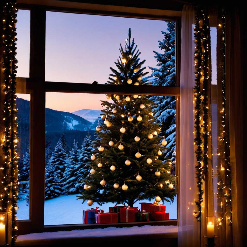 Tranquil Christmas Scene with Snowy Landscape