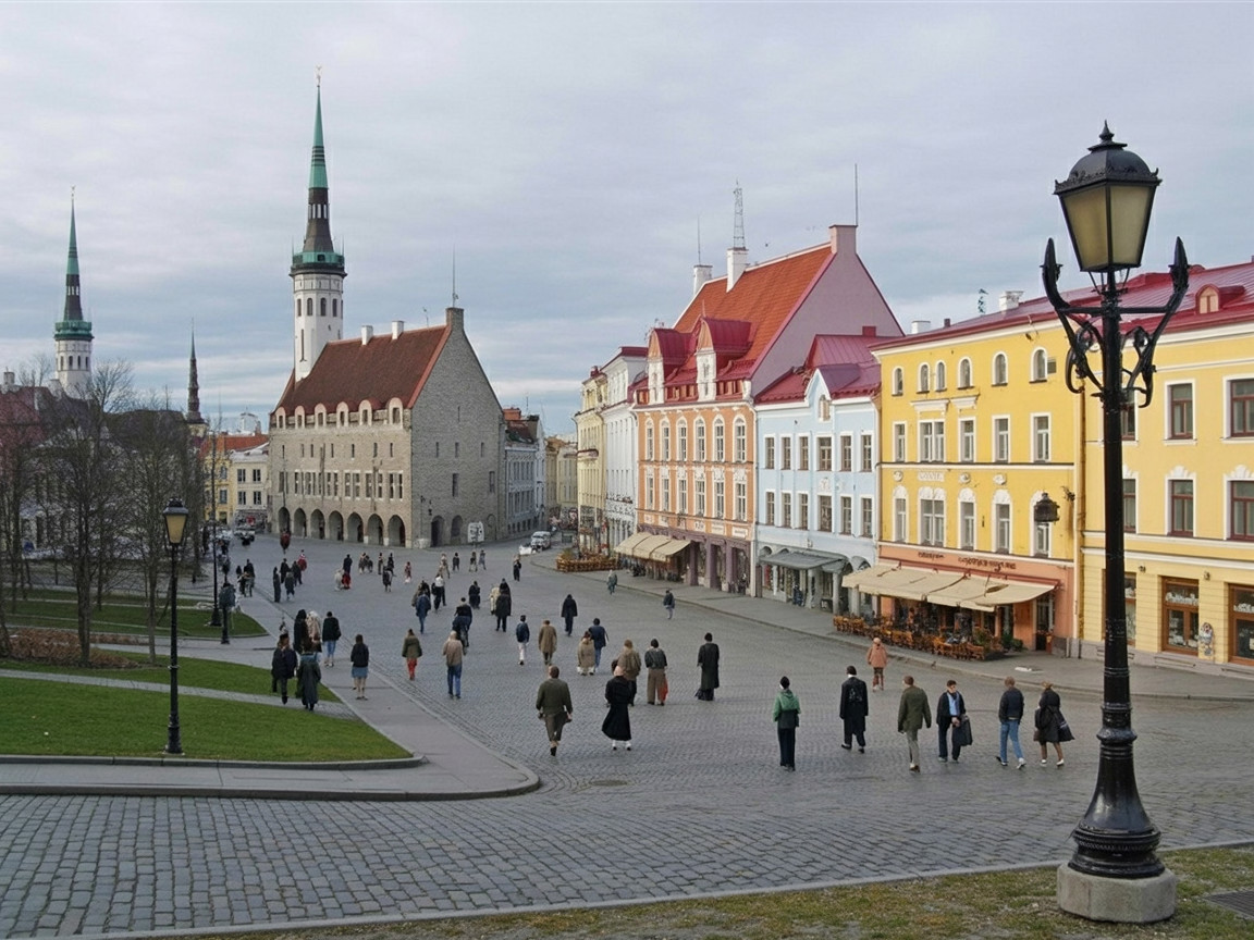 Picturesque European City with Colorful Architecture