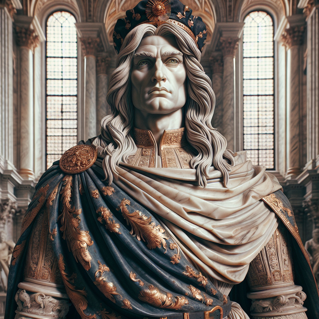 Grand Statue of Regal Figure with Detailed Armor