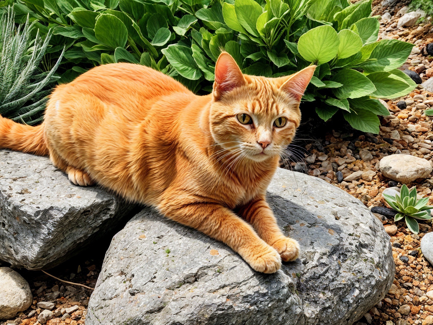 Serene Moments with a Graceful Tabby Cat
