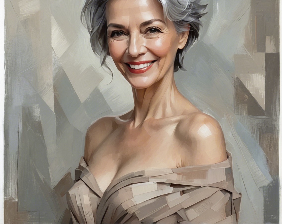 Portrait of a Confident Woman with Gray Hair