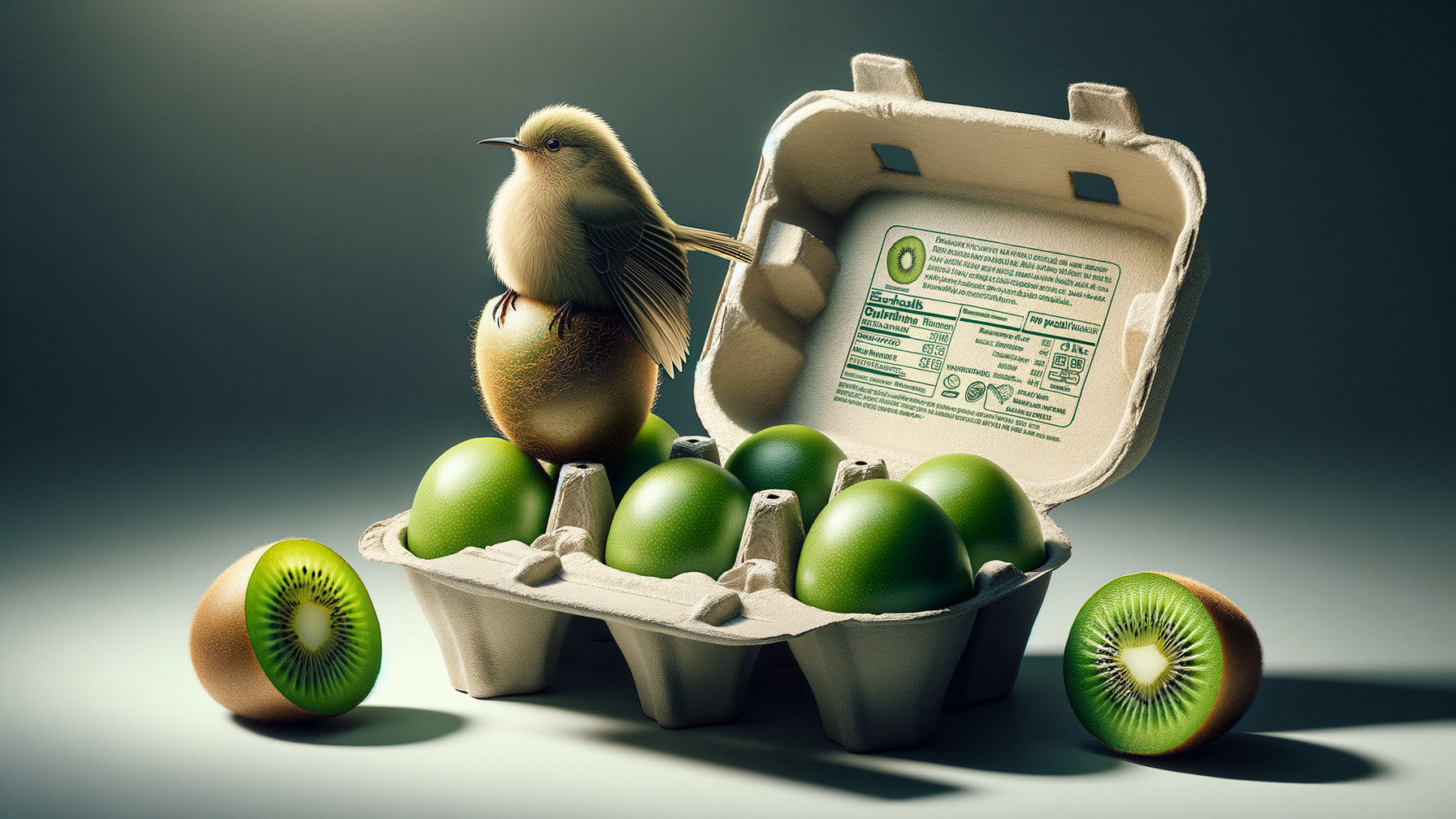 Whimsical Bird on Egg in Colorful Carton Scene