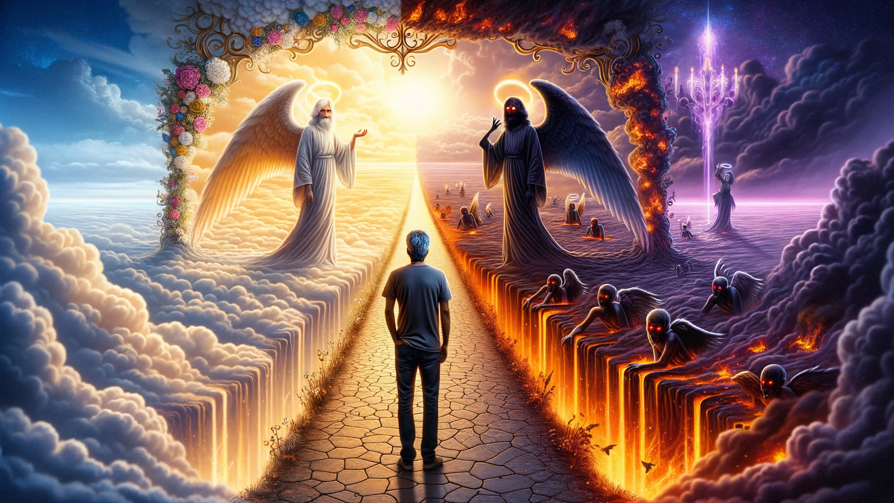Pathway Between Two Realms of Light and Dark