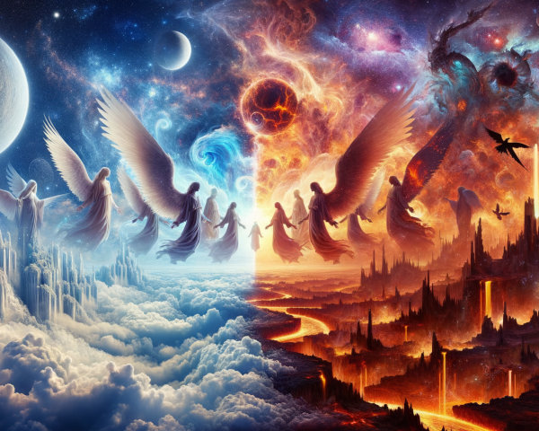 Contrasting Cosmic Realms of Light and Darkness