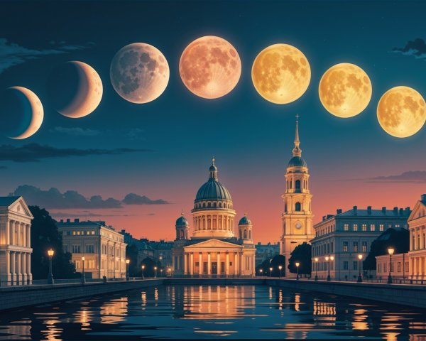 Serene cityscape at dusk with classical architecture