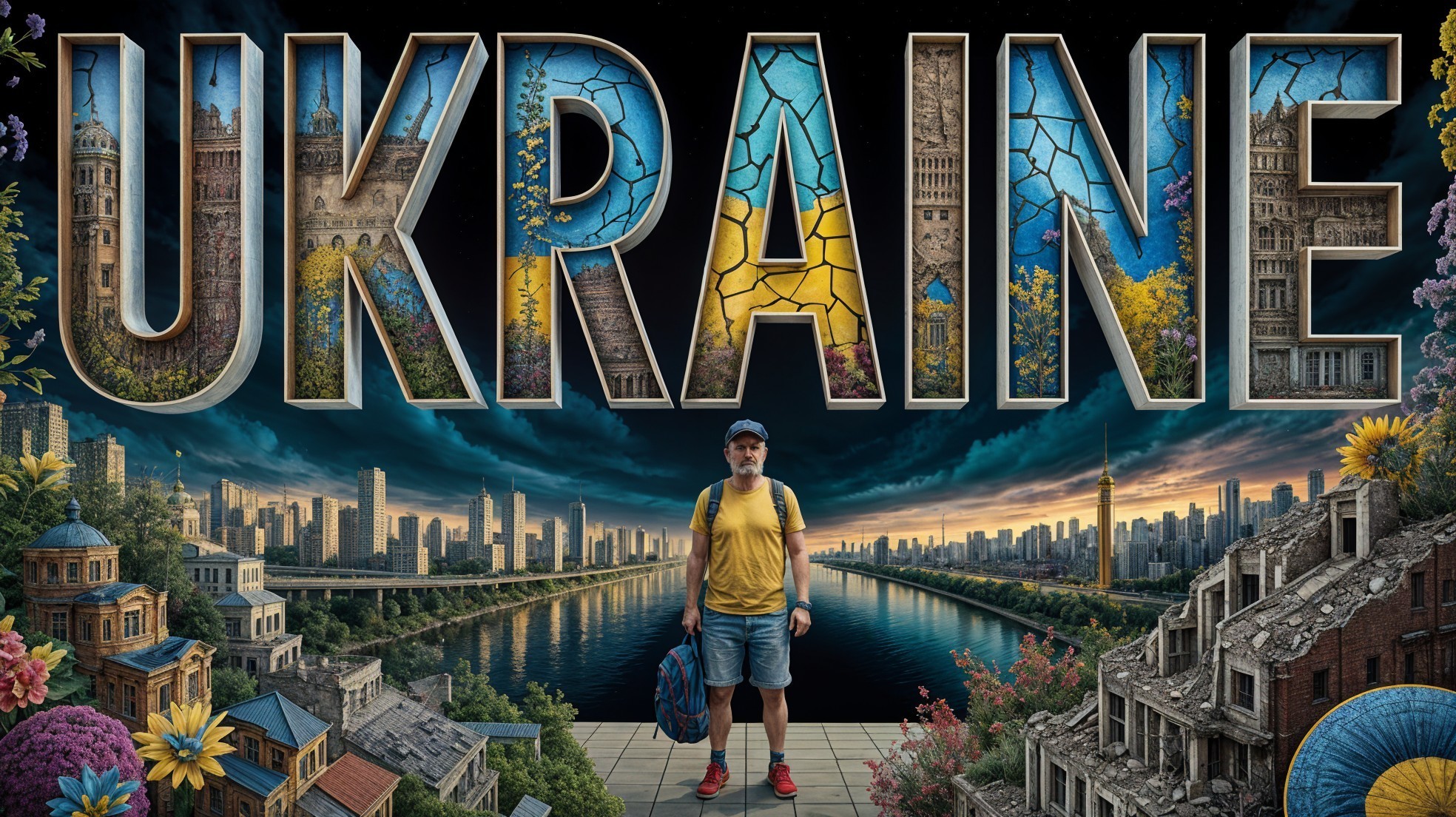 Vibrant Textured Representation of Ukraine's Culture