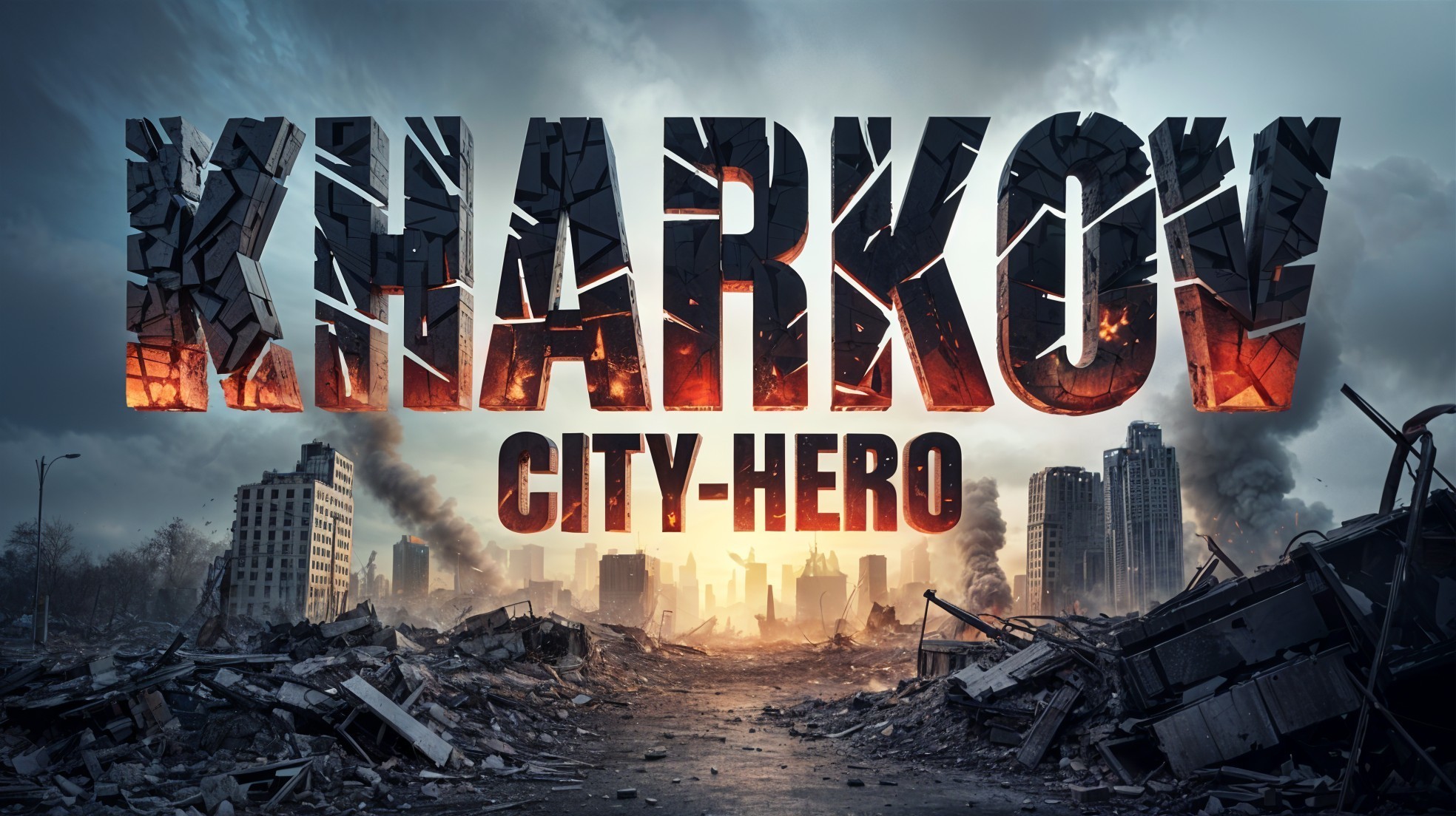 Dramatic Urban Landscape of Kharkov City-Hero
