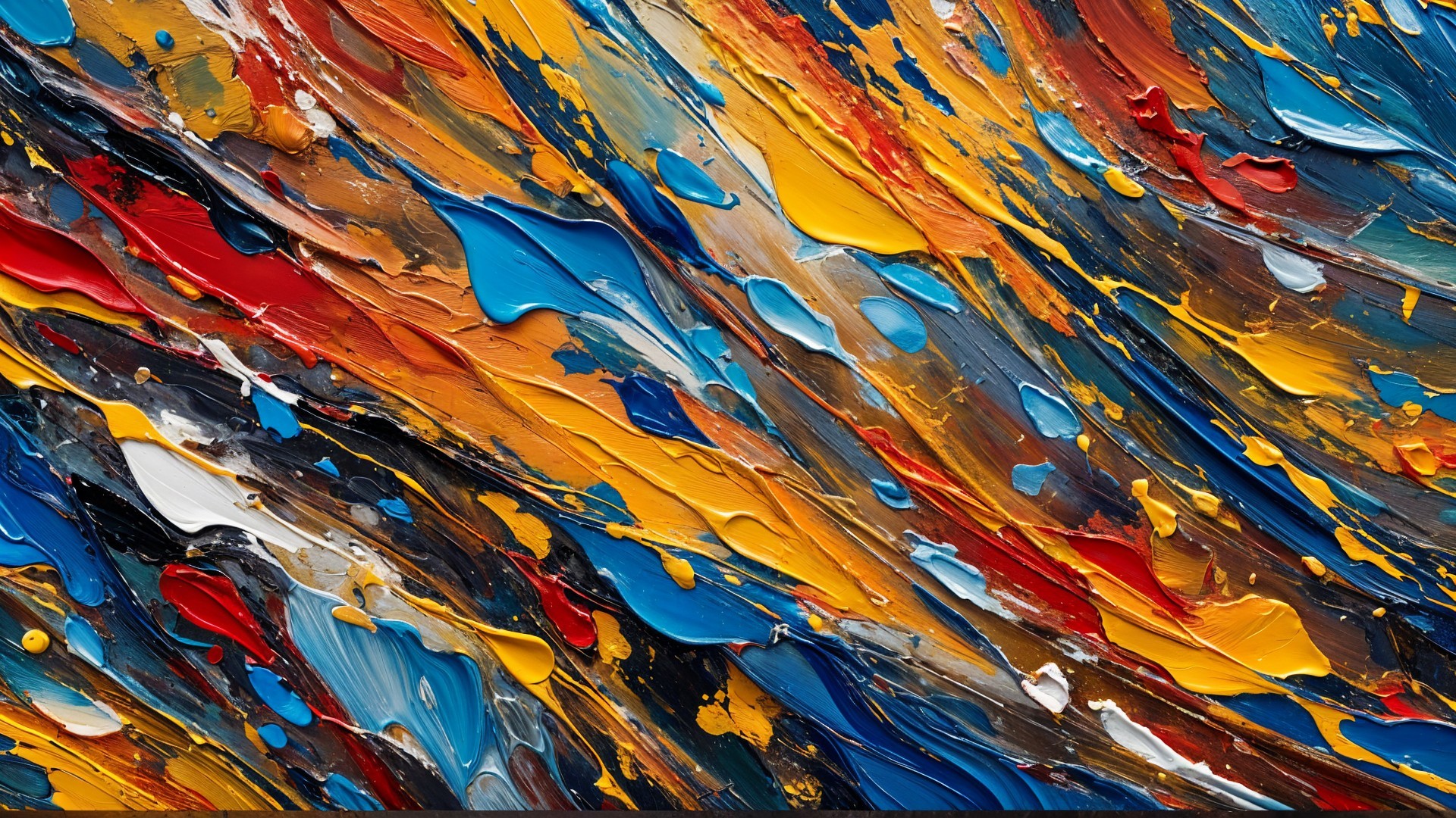 Vibrant Abstract Composition with Colorful Swirls