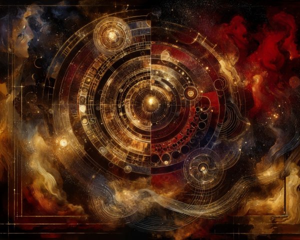 Cosmic Design with Galaxies and Nebulae Patterns