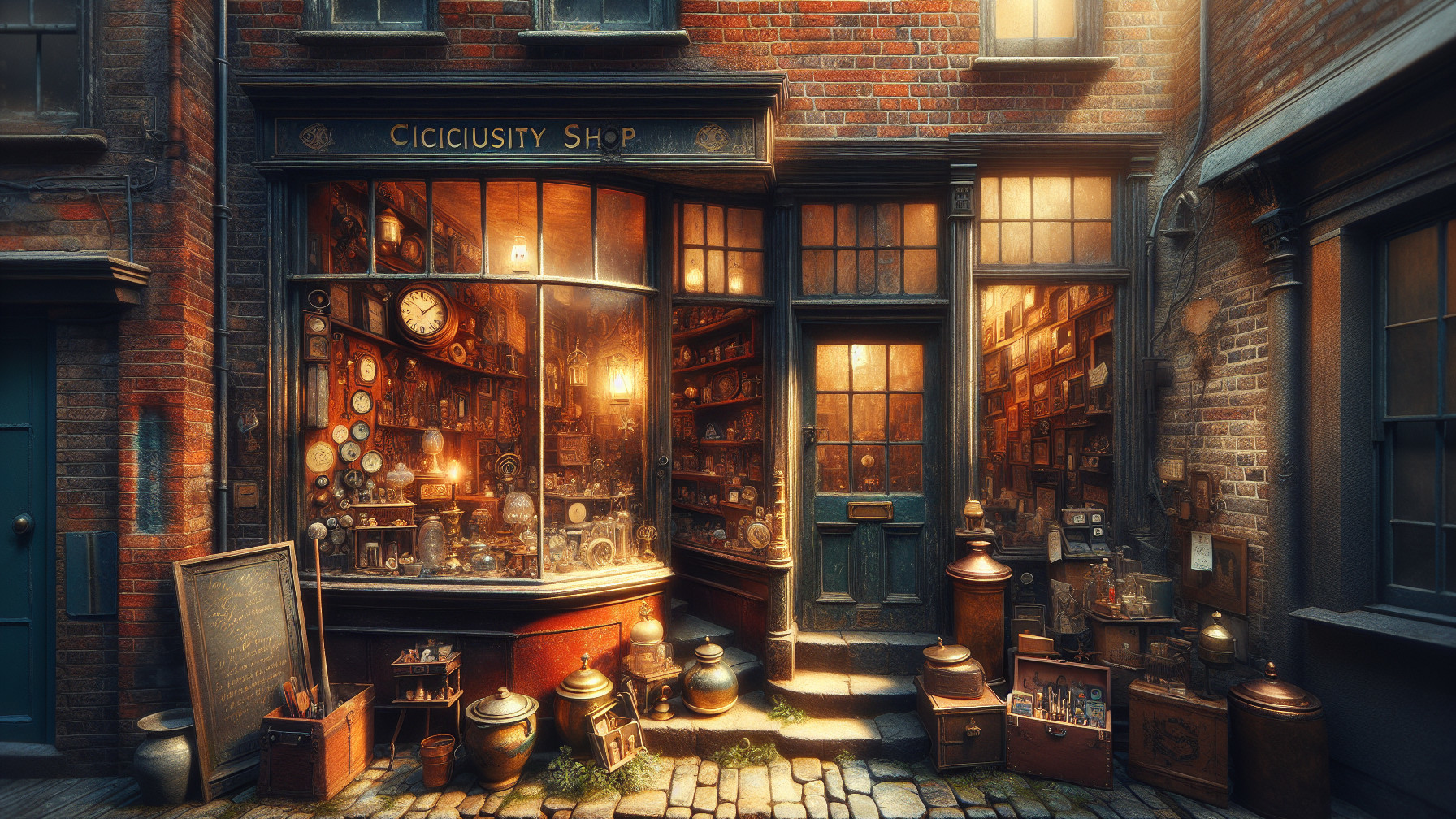 Charming Vintage Shop in a Quaint Alley