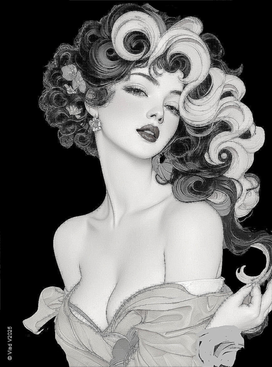 Glamorous Woman in Elegant Off-the-Shoulder Dress