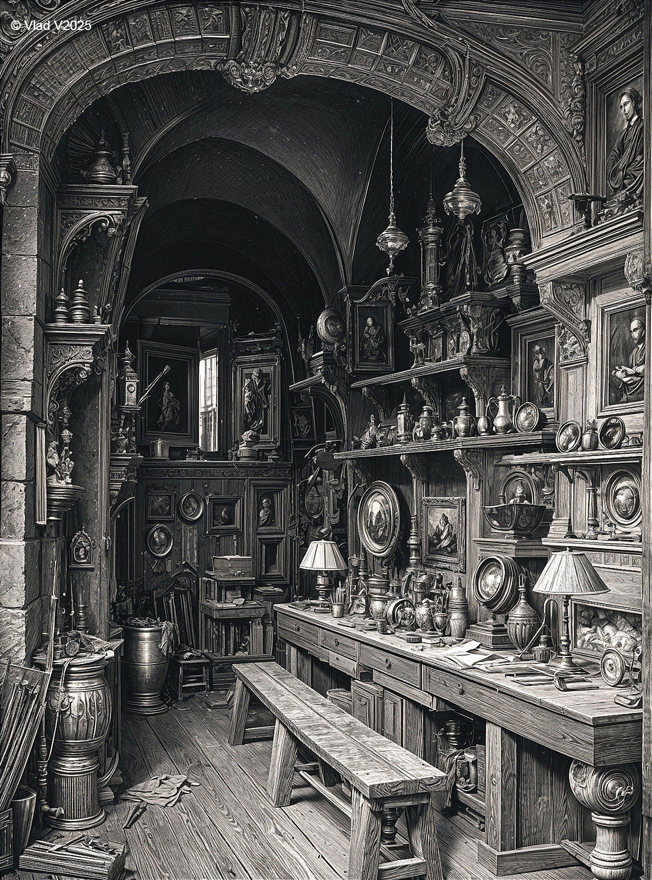 Antique Shop with Collectibles and Vintage Decor