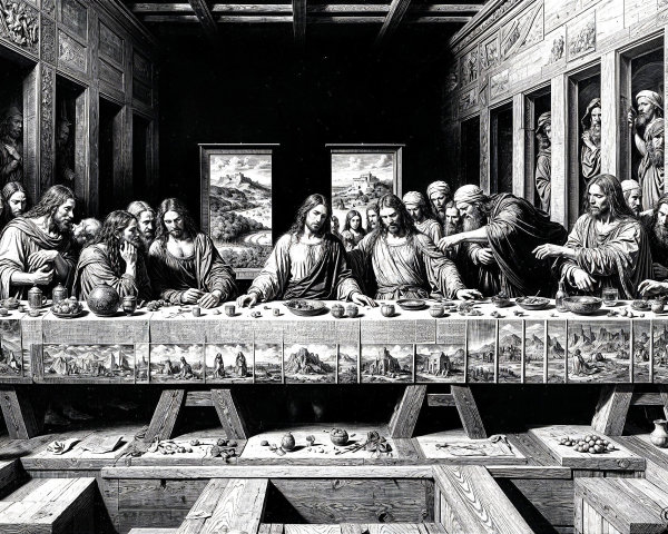 Monochromatic Reinterpretation of The Last Supper