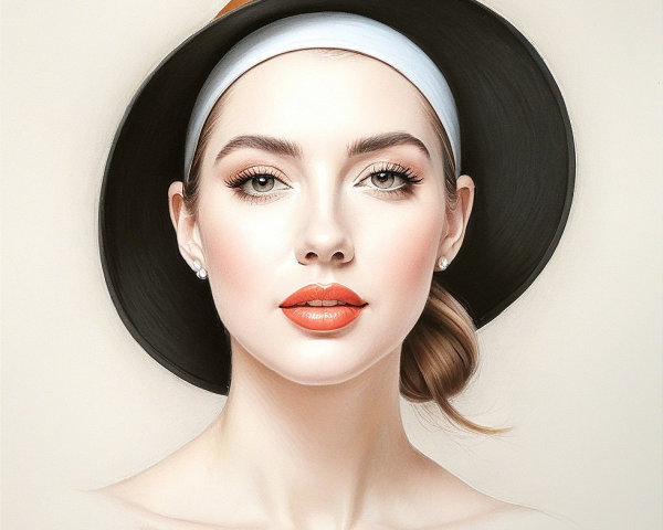 Portrait of a Young Woman in Modern Sophistication