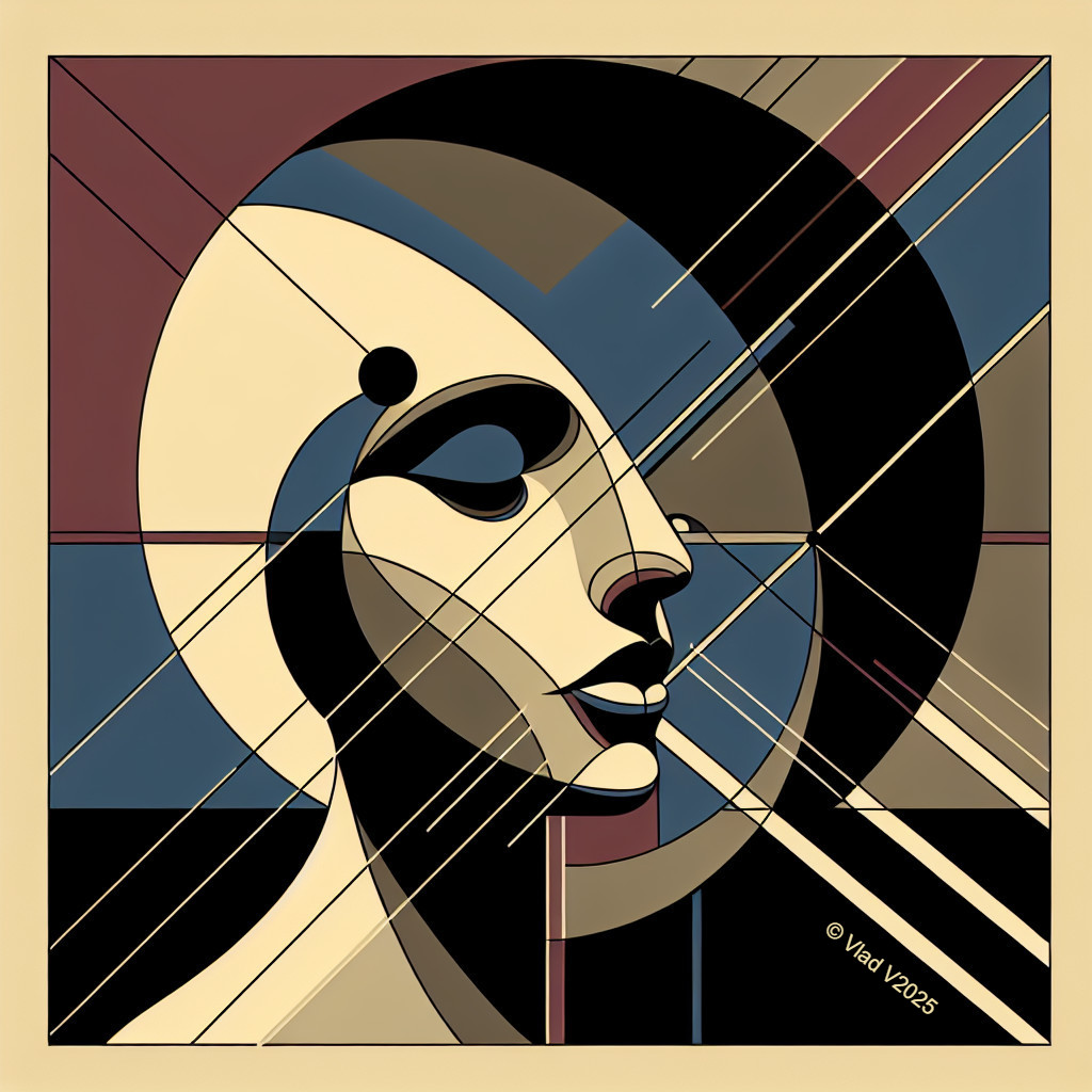 Abstract Geometric Face Representation with Color Contrast