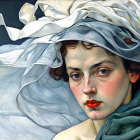 Portrait of a Young Woman with Ethereal Beauty
