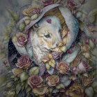 Cobblestone Alley with Quaint Houses and Sunset Sky